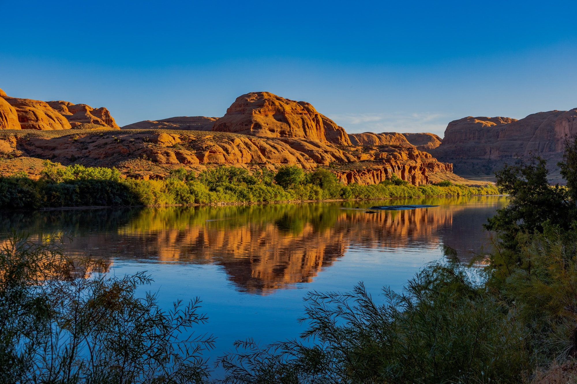 Sunset views along the Potash Road in Moab, Utah